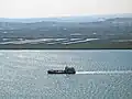 Le fleuve à Ayamonte, près de l'embouchure, et la rive portugaise.