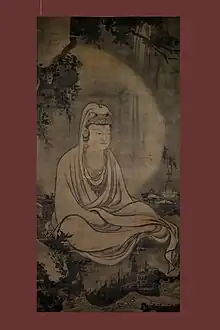 Guanyin en robe blanche, copie d'une œuvre de Muqi (XIIIe siècle), collection Nantoyōsō.