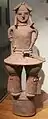 Haniwa d'homme armé, h. environ 120 cm, VIe&nbsp;siècle, musée Guimet.