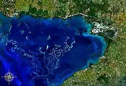 Image satellite du golfe de Guacanayabo.