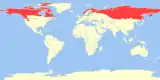 Aire de répartition du Glouton
