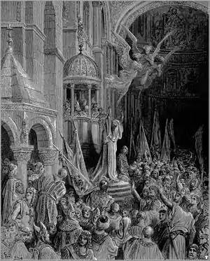 Dandolo prêchant la croisade.