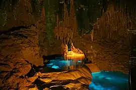 Grotte Gyokusendo d'Okinawa (île) au Japon
