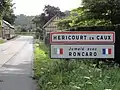 Entrée de l'agglomération.