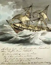 Un croquis pense-t-on du HMS Clio