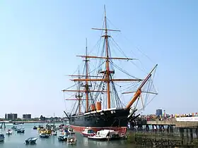 Le HMS&nbsp;Warrior.