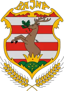 Blason de la famille Sándor et ville de Bajna. Fin du XVe siècle.