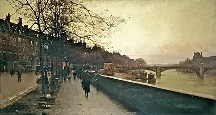Le Quai Malaquais au crépuscule, Oldham, Gallery Oldham (en).