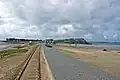 Le quai de la halte de l'isthme de Penthièvre vu de la cabine du ""Tire-bouchon".