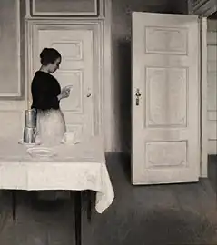 Ida lisant une lettre, avant 1916, localisation inconnue.