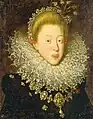 Hans von Aachen, Portrait de l'archiduchesse Marie d'Autriche, 1604. Huile sur toile, National Art Gallery.