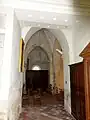 Chapelle latérale nord, vue dans la base du clocher.