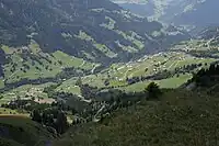 Hauteluce vue du mont Clocher (1&nbsp;976&nbsp;m).