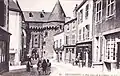 Les tours Broerec'h et la rue Neuve au début du XXe&nbsp;siècle.