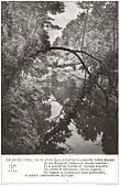 Sur le Pont de Villeneuve, Temps couvert avant 1914. Carte postale Salon de Paris, 1914. Marnes-la-Coquette (Seine-et-Oise), France