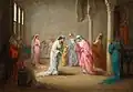 1861 - Une Visite (Intérieur de Harem, Constantinople, 1860), huile sur toile, 29,5 x 41cm, collection privée.
