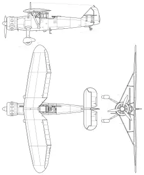vue en plan de l’avion