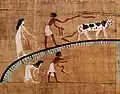 Extrait de son Livre des Morts - Herouebenkhet en train de semer et de récolter