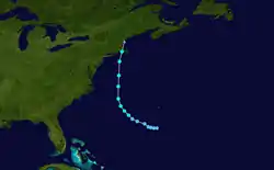 Parcours de la tempête tropicale Hermine