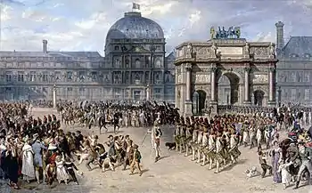 Un jour de revue sous l'Empire (en 1810), par Hippolyte Bellangé, 1862.