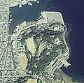 Vue aérienne du château de Hirado.