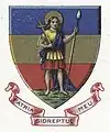 Blason de Bucarest au début du XIXe siècle, sous la monarchie valaque.