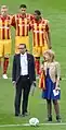 Discours de la fille d'André Delelis au stade Bollaert.