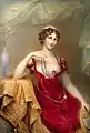 Aquarelle sur ivoire par Anne Mee (vers 1813).