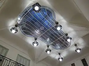 Verrière du vestibule de l'hôtel Mezzara.