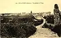 Île d'Houat : vue générale du village au début du XXe&nbsp;siècle (carte postale).