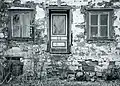 Façade d'une vieille maison sur l'ile, novembre 2022.