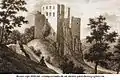Gravure du château de Hrussó en 1830