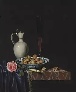 Nature morte aux noix et à la roseCollection privée