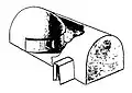 Plan en volume de la grotte de Sudama (9,98&nbsp;×&nbsp;5,94&nbsp;m).