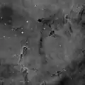 La Trompe d'éléphant dans la gamme Hα, capturée avec un télescope de 102 mm.