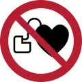 P007 – Interdit aux personnes porteuses d’un stimulateur cardiaque