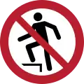 P019 – Interdiction de marcher sur la surface