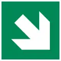 E006 – Flèche de direction (angle de 45°)