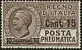 Timbre pour la poste pneumatique