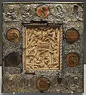 Icône reliquaire de la Nativité, Constantinople, Venise (?), XIIe&nbsp;siècle (Musée du Louvre)