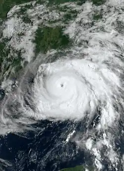 Ida à son intensité maximale, juste avant de toucher la côte de Louisiane.