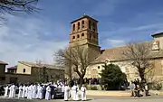 Église San Cristóbal durant des funérailles.