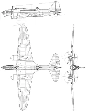 vue en plan de l’avion