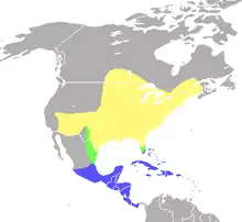 Carte présentant les zones de répartition décrites dans le texte qui suit.