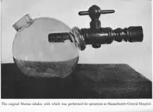 Inhalateur que Morton fabriqua et utilisa pour ses premières anesthésies