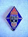 Insigne de la 1re&nbsp;compagnie du régiment subdivisionnaire de 1963-64. Puis du 66e BI de 1964-66.