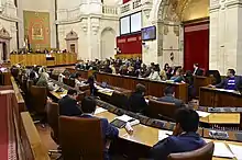 Hémicycle du Parlement d'Andalousie.