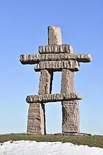 Inuksuk à côté de Toronto, près du lac Ontario.