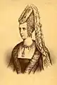 Gravure française de la fin du XIXe&nbsp;siècle, inspiré d'une copie par le peintre Laure Houssaye de Léoménil pour la galerie historique de Versailles, d'après un portrait historique au Musée des Beaux-Arts de Dijon.
