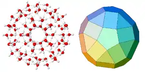 Structure d'un cluster (H2O)100.